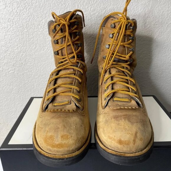 Danner Quarry 8" Distressed Brown Leather Boots 14553 Vibram Lace Up Men's 10 EE - Picture 1 of 15